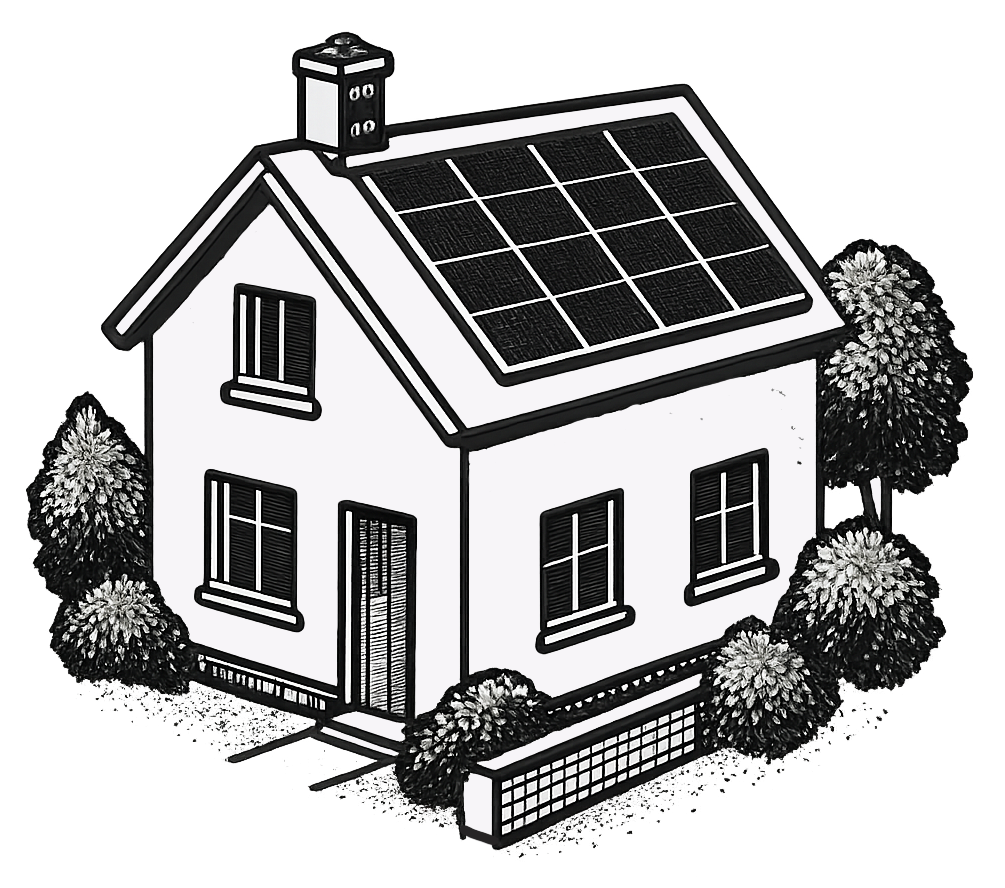 House with solar panels